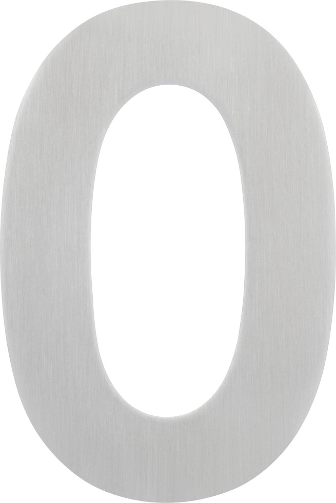 Alpertec Hausnummer 0 Edelstahl