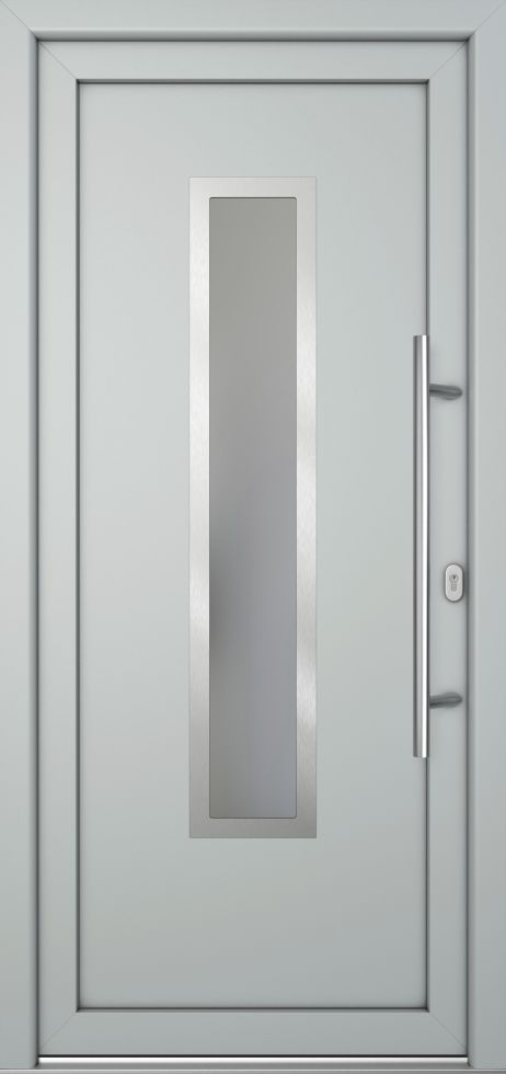 Meeth Haustür Signum Pro PVC Modell 32 98 x 208 cm DIN Rechts weiß/lichtgrau