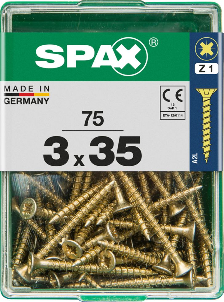 Spax Universalschrauben 3.0 x 35 mm PZ 1 - 75 Stk.