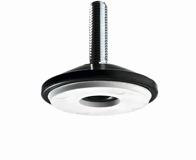 Hettich Möbelfuß mit Rutschstopp M10 x 30 mm Stahl/Kunststoff, 2 Stück