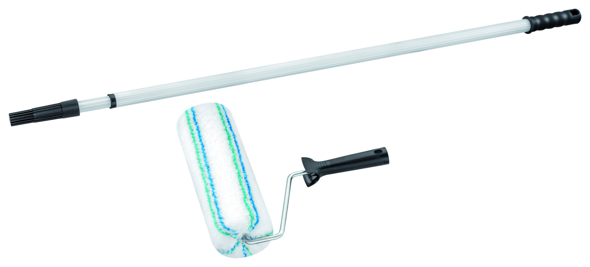 Profi Fassadenroller-Set 3-teilig mit Alu-Teleskopstab 2 m