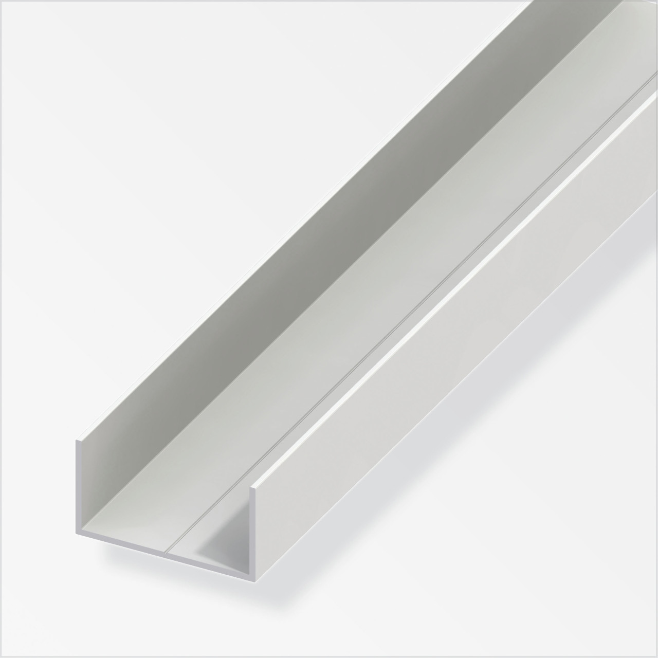 alfer Rechteck-U 1 m, 11.5 x 19.5 x 1.5 mm PVC (Kunststoff) glatt weiss