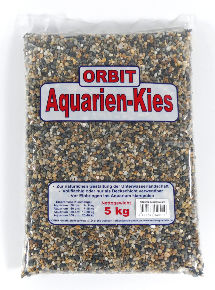 Orbit Aquarien Kies Nacomo schwarz-beige-braun 5 kg