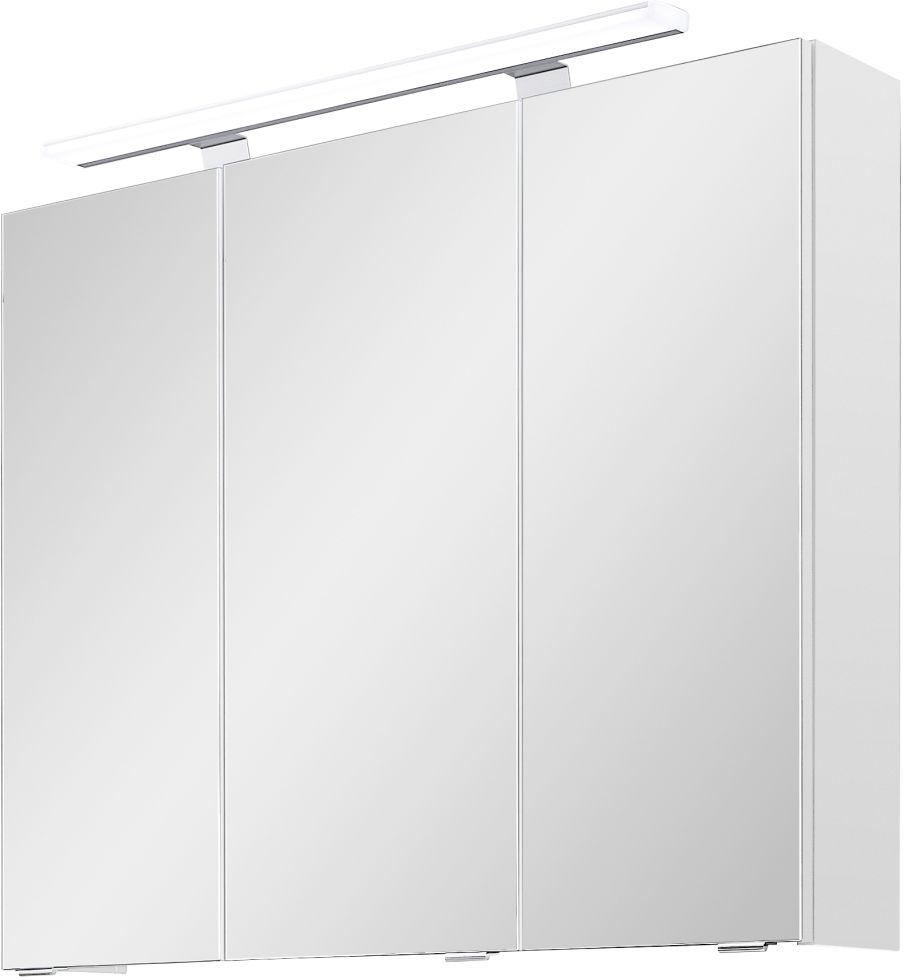 Primaster Spiegelschrank Düsseldorf mit Beleuchtung weiß 80 x 70 cm