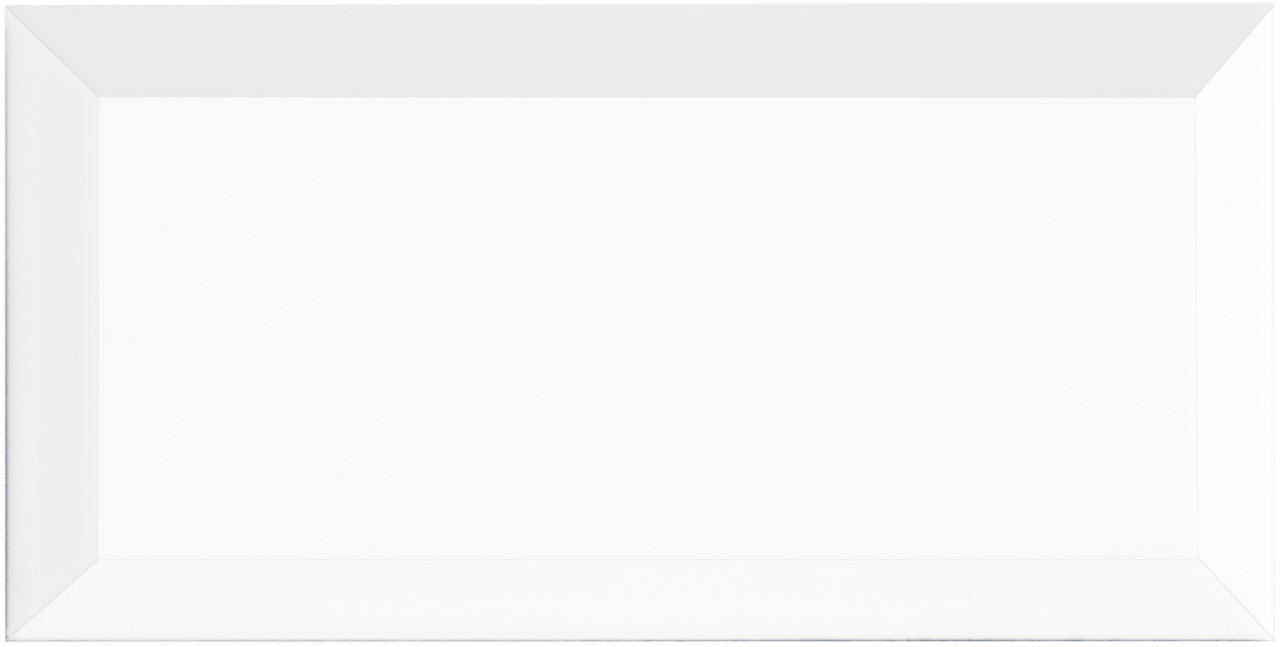 Wandfliese Metro Facette 10 x 20 cm weiß