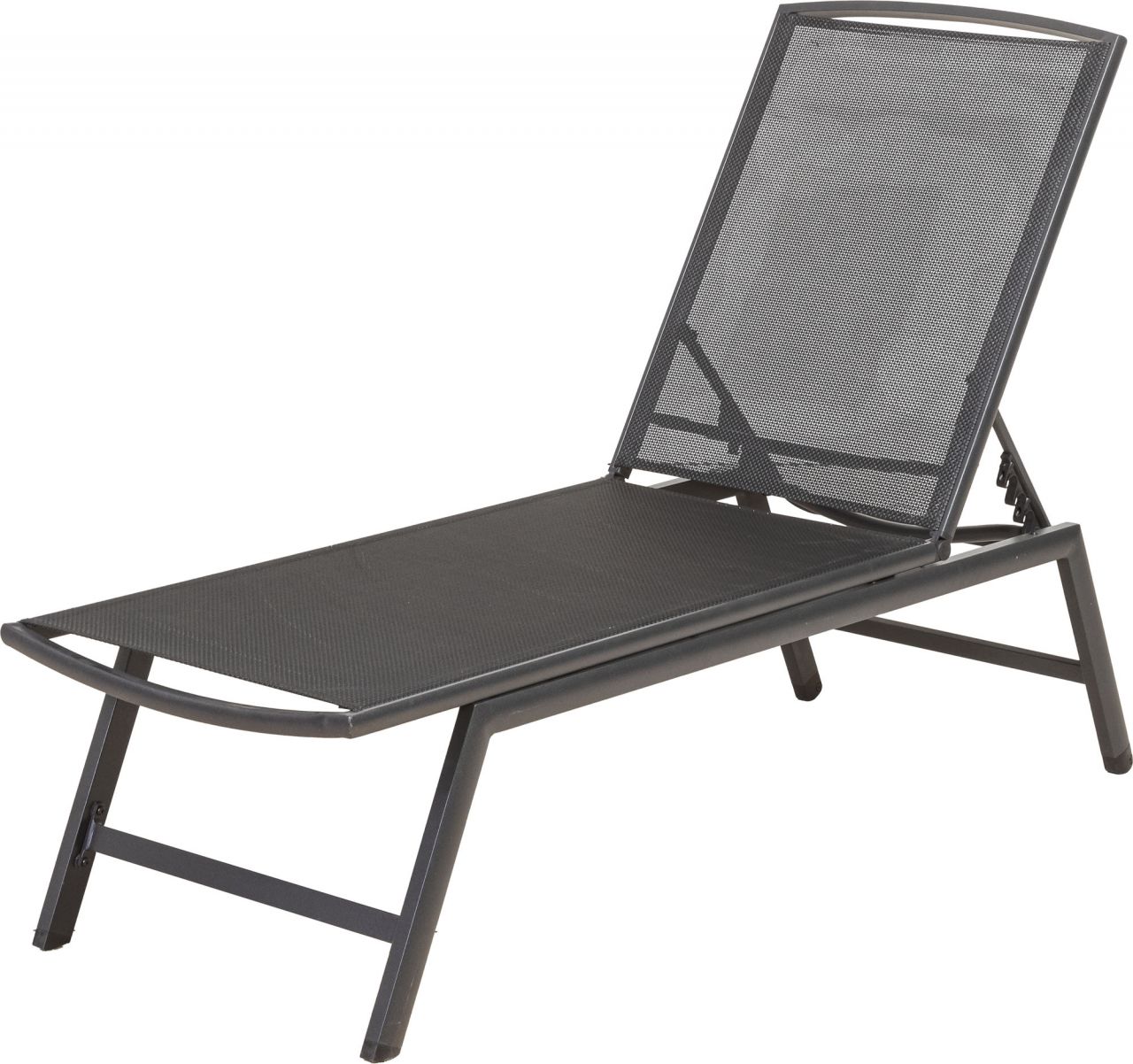 TrendLine Alu Sonnenliege Comfort Textilen Bespannung, schwarz