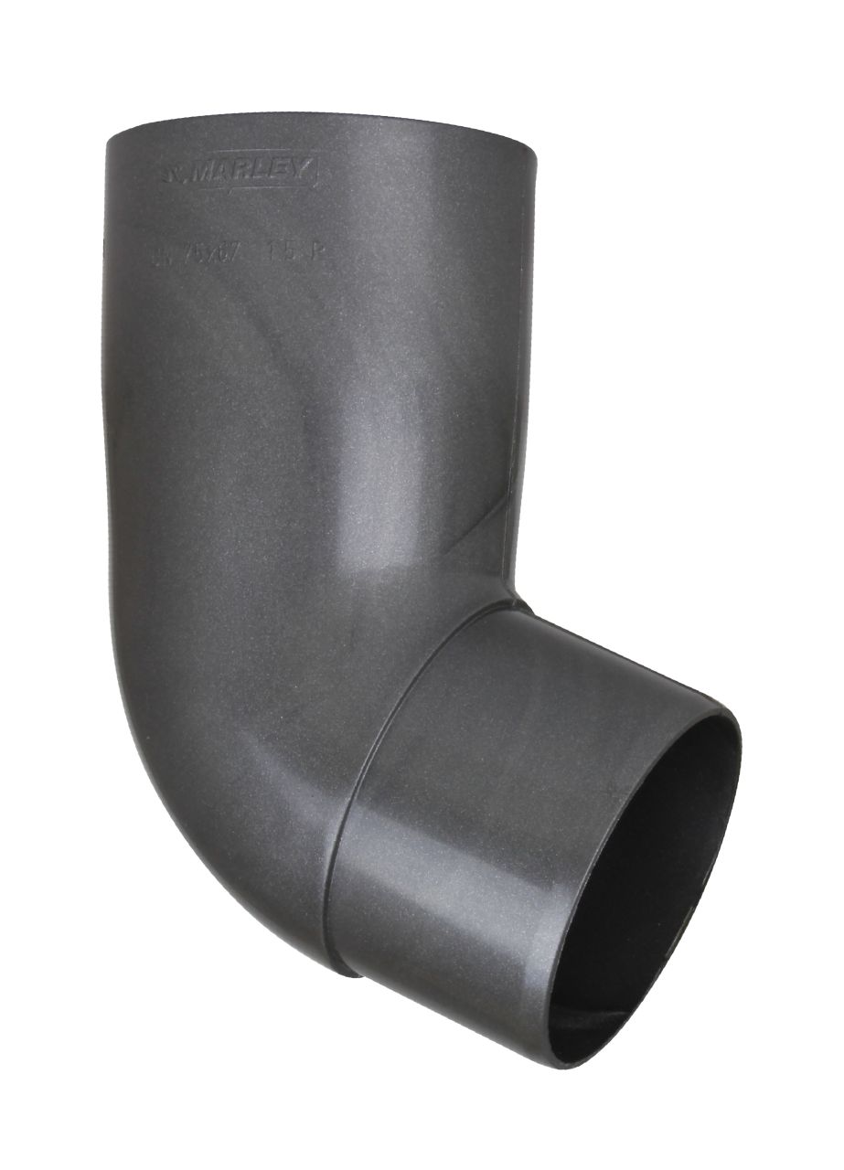 Marley Rohrbogen DN 75, 67°, anthrazit metallic