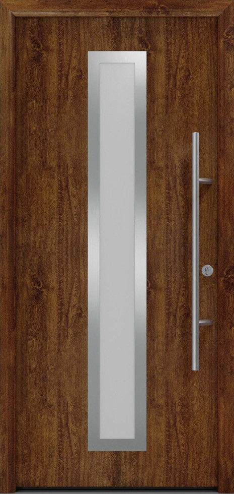 EcoStar Haustür ISOPRO Secur IPS 700S RC2 dark oak 110 x 210 cm