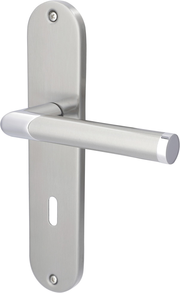 Alpertec BB-Langschildgarnitur Renofast I Messing BI-Colour abgerundet