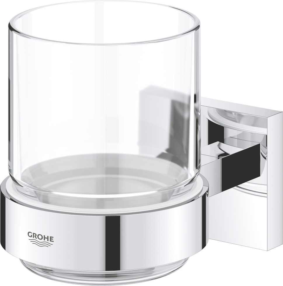 Grohe Start Cube Glas mit Halter chrom