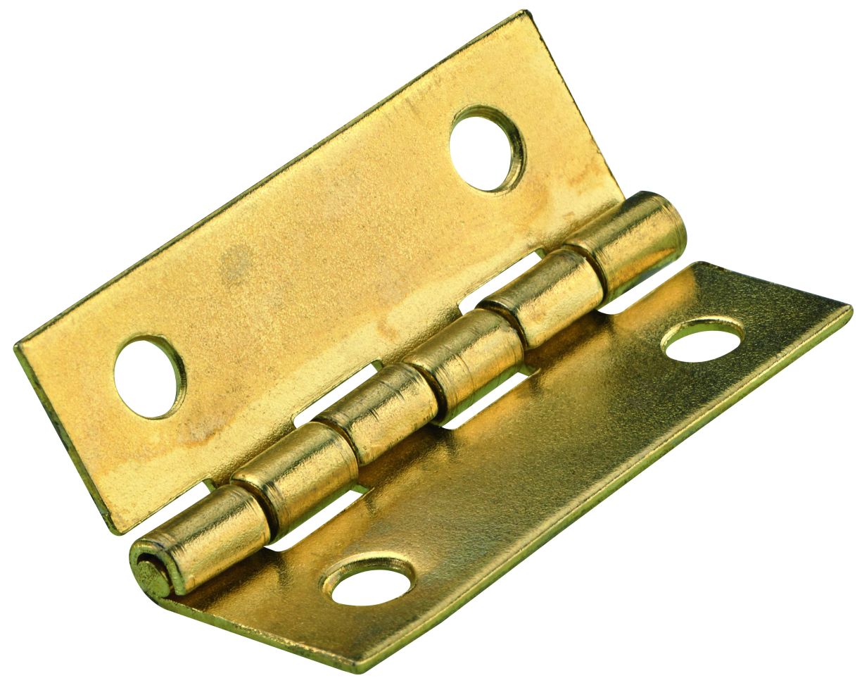 Hettich Schmales Scharnier Stahl, vermessingt, 30 x 20 mm
