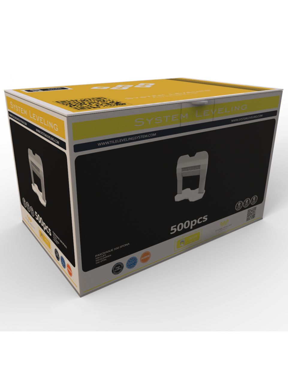 System Leveling Fliesen-Nivellierklemme Fugenbreite 3 mm 500 St transparent