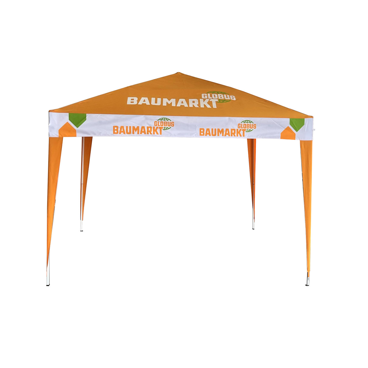 Faltpavillon Globus Baumarkt orange 300 x 300 cm inkl. Tragetasche