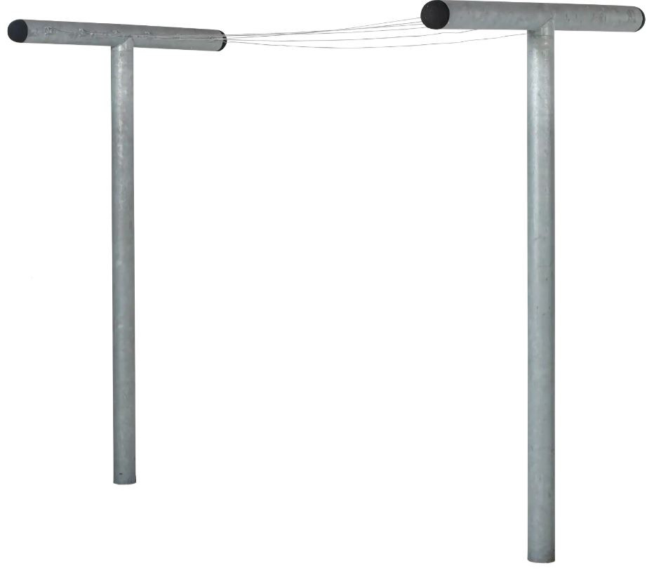 Plus PIPE Trockengestelle 130x520 cm Feuerverzinkter Stahl