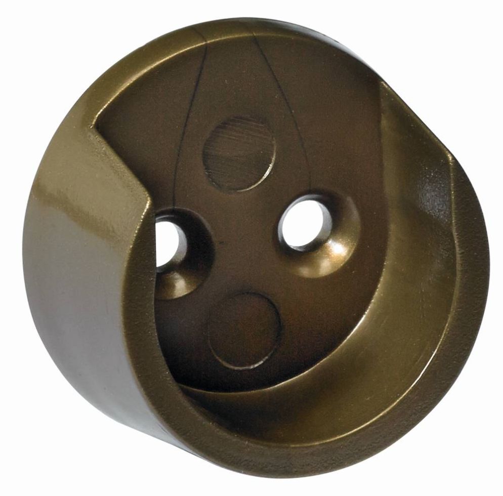 Hettich Schrankrohrlager für runde Schrankrohre Ø 20 mm, goldfarben