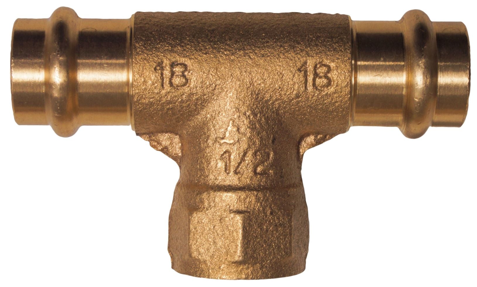 Cornat Press-T-Stück Kupfer, ø 18 mm - 1/2 IG