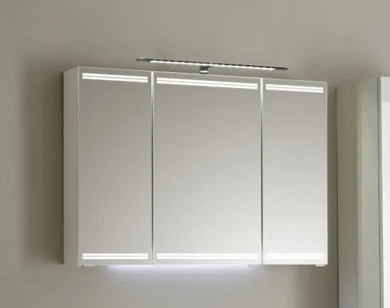 Pelipal Spiegelschrank Pineo mit Beleuchtung weiß glanz 120 x 70,3 cm