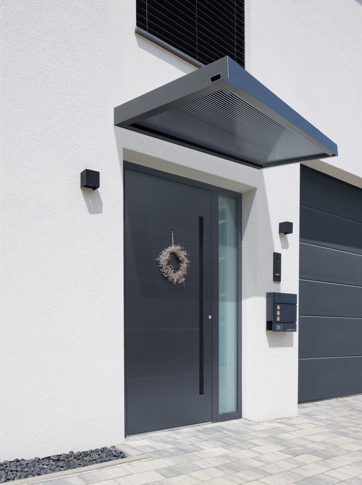 Gutta Vordach Rechteckvordach 160 x 90 x 12,5 cm anthrazit BS 3D-LINE