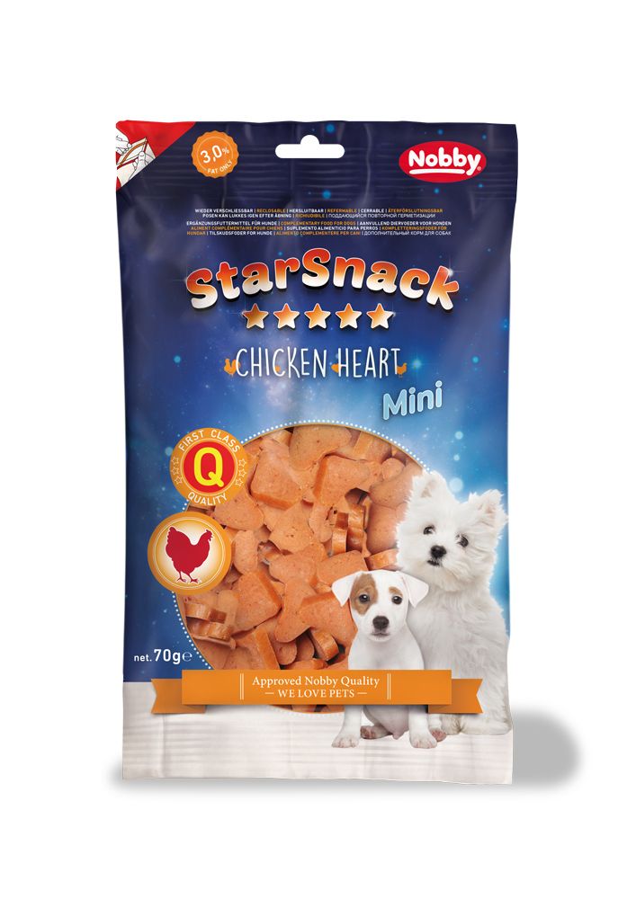Nobby StarSnack Mini Chicken Heart 70 g