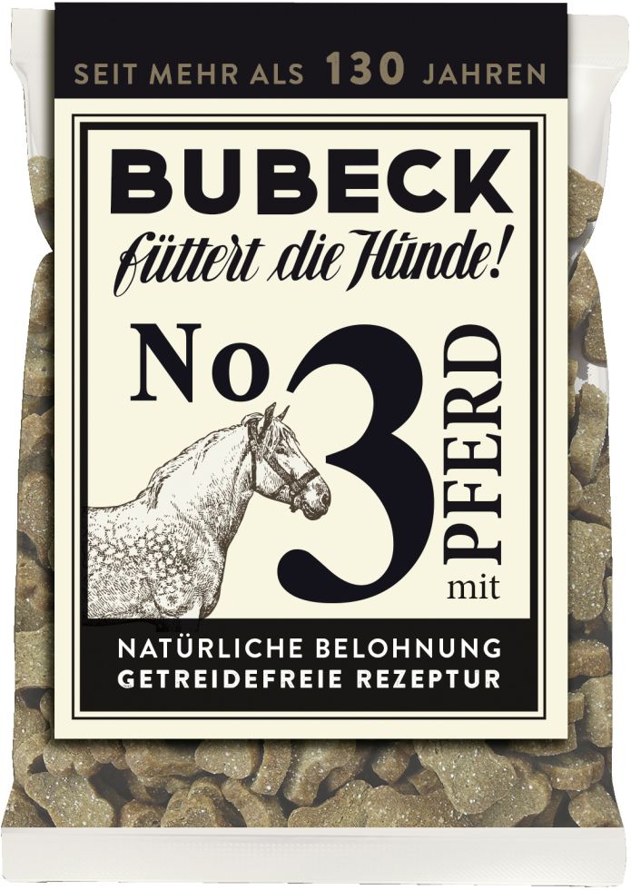 Bubeck No.3 Adult Hundekuchen mit Pferd 210 g