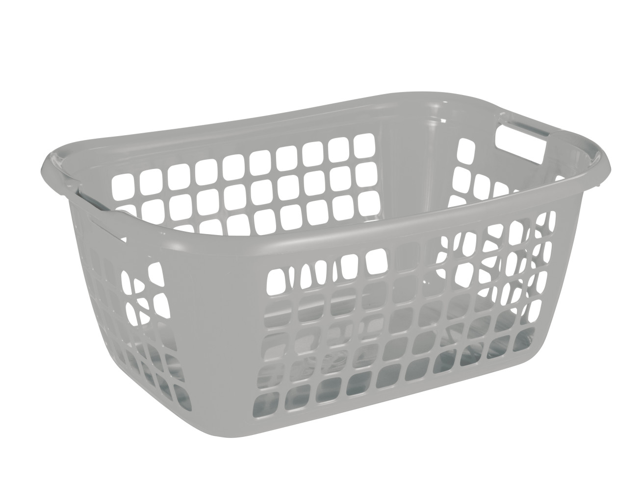 Sunware Wäschekorb Basic 79L silber 65 x 45 x 27 cm