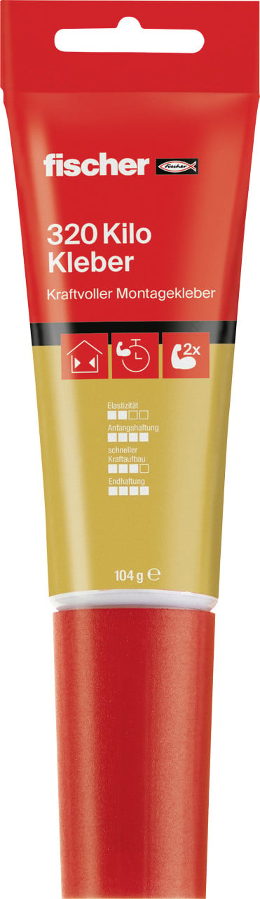 Fischer Montagekleber 80 ml Montagekleber mit starker Anfangshaftung