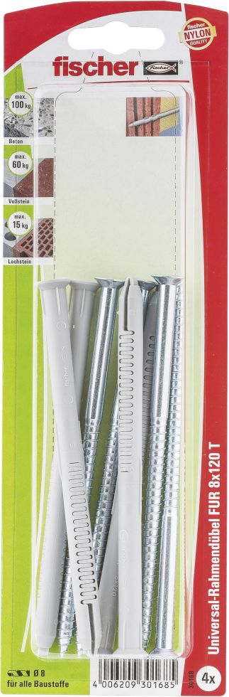 Fischer Rahmendübel 8.0 x 120 mm - 4 Stück