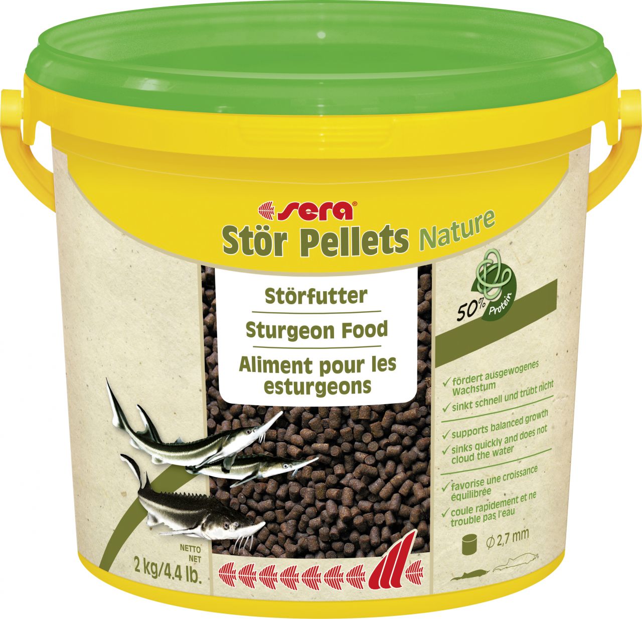 Sera Fischfutter Teich Sterlet Pellets für kleinere Störe 3,8 L