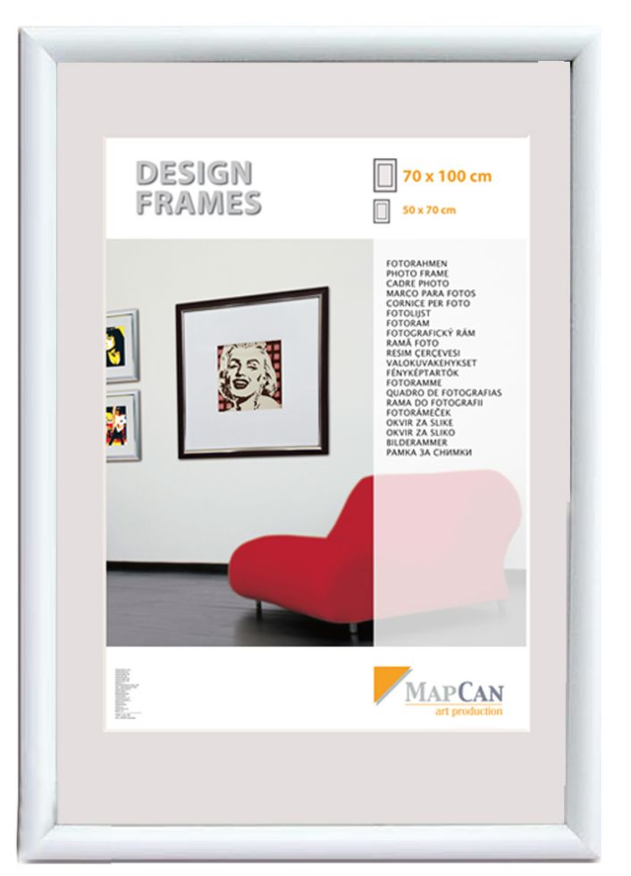 Kunststoff Bilderrahmen Design Frames weiß, 18 x 24 cm