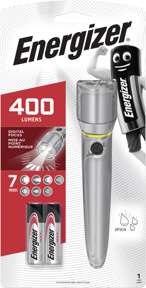 Energizer Taschenlampe Vision HD metal 2AA silber