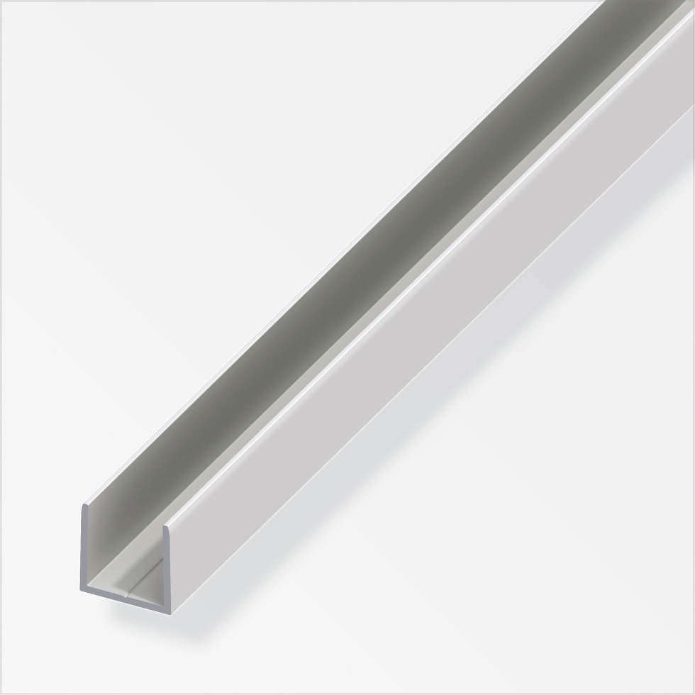 alfer clampline-U-Profil 1 m, 5.9 x 10 x 1.5 mm Aluminium eloxiert silber