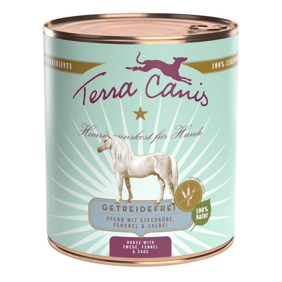 Terra Canis Getreidefrei Adult Pferd mit Steckrübe Fenchel & Salbei 800 g