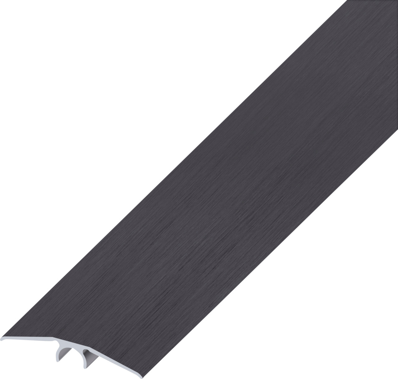 alfer Übergangs-Profil 2 m, 46 mm Aluminium eloxiert gebürstet dunkelgrau