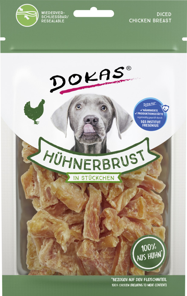 Dokas Hühnerbrust in Stückchen 70 g