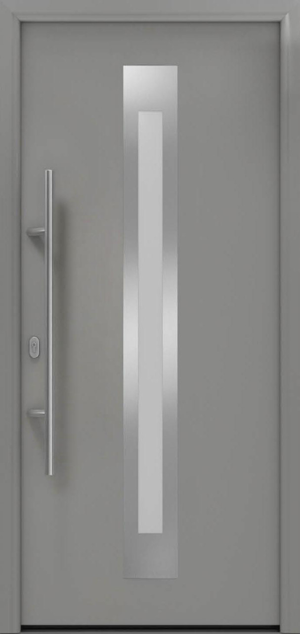EcoStar Haustür ISOPRO IP 770S graualuminium 110 x 210 cm