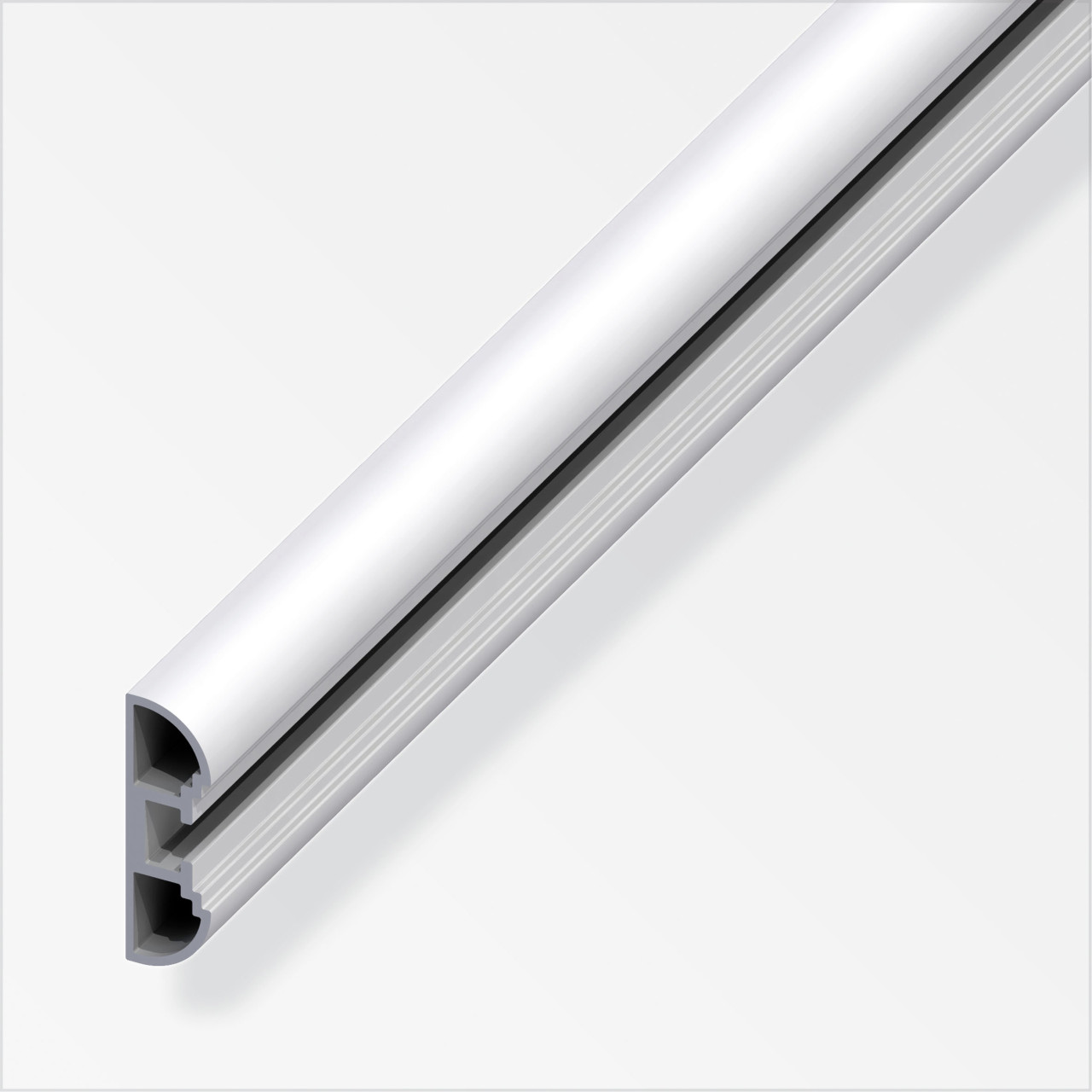 coaxis -Profil, extraschmal 1 m, 27.5 x 11 mm Aluminium eloxiert silber