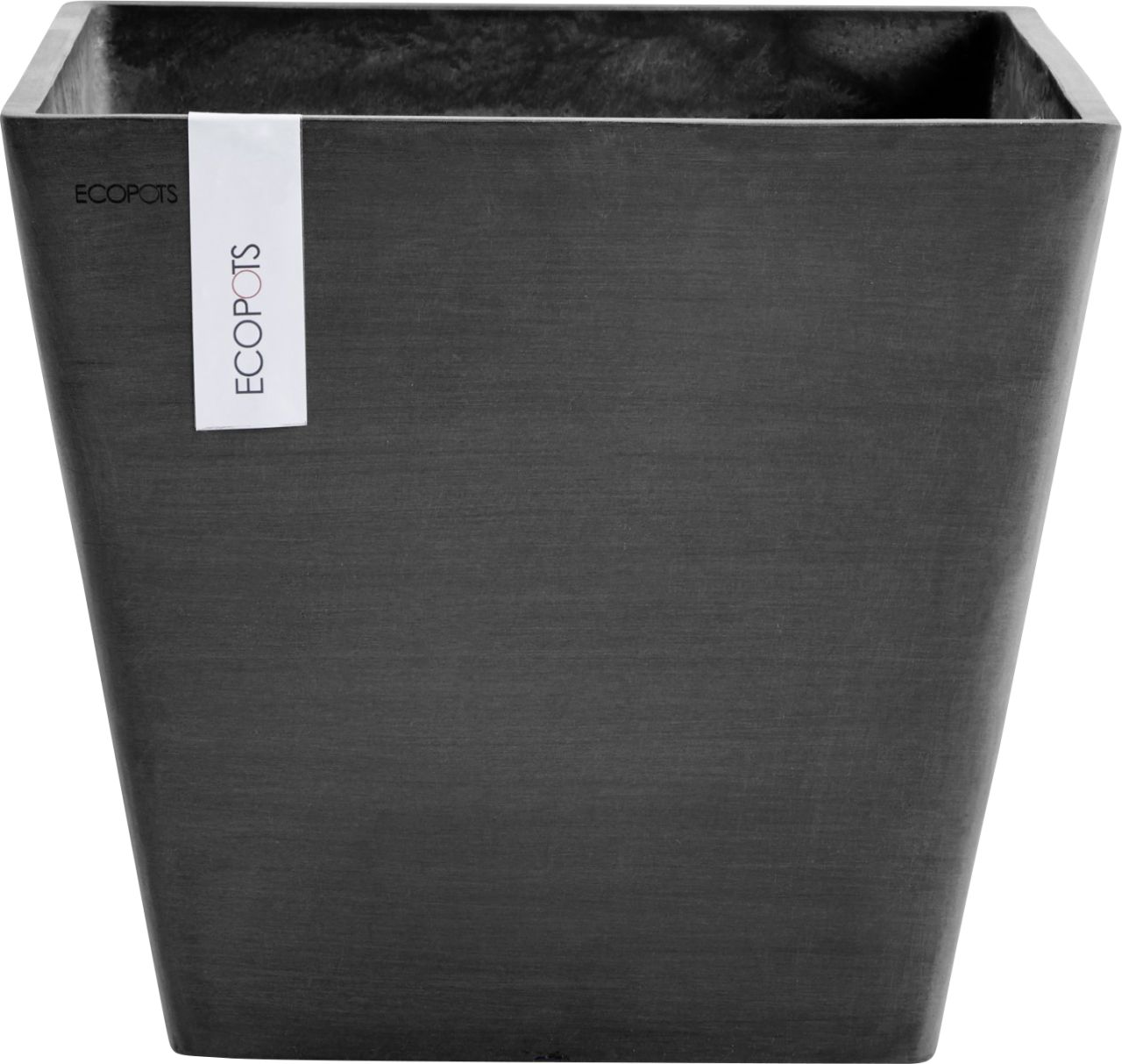 Ecopots Pflanztopf Rotterdam 40 x 40 x 35 cm dunkelgrau