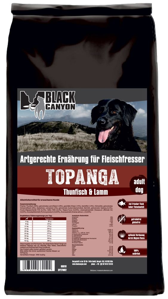 Black Canyon Yellowstone Hundetrockenfutter Adult 5 kg Thunfisch & Lamm