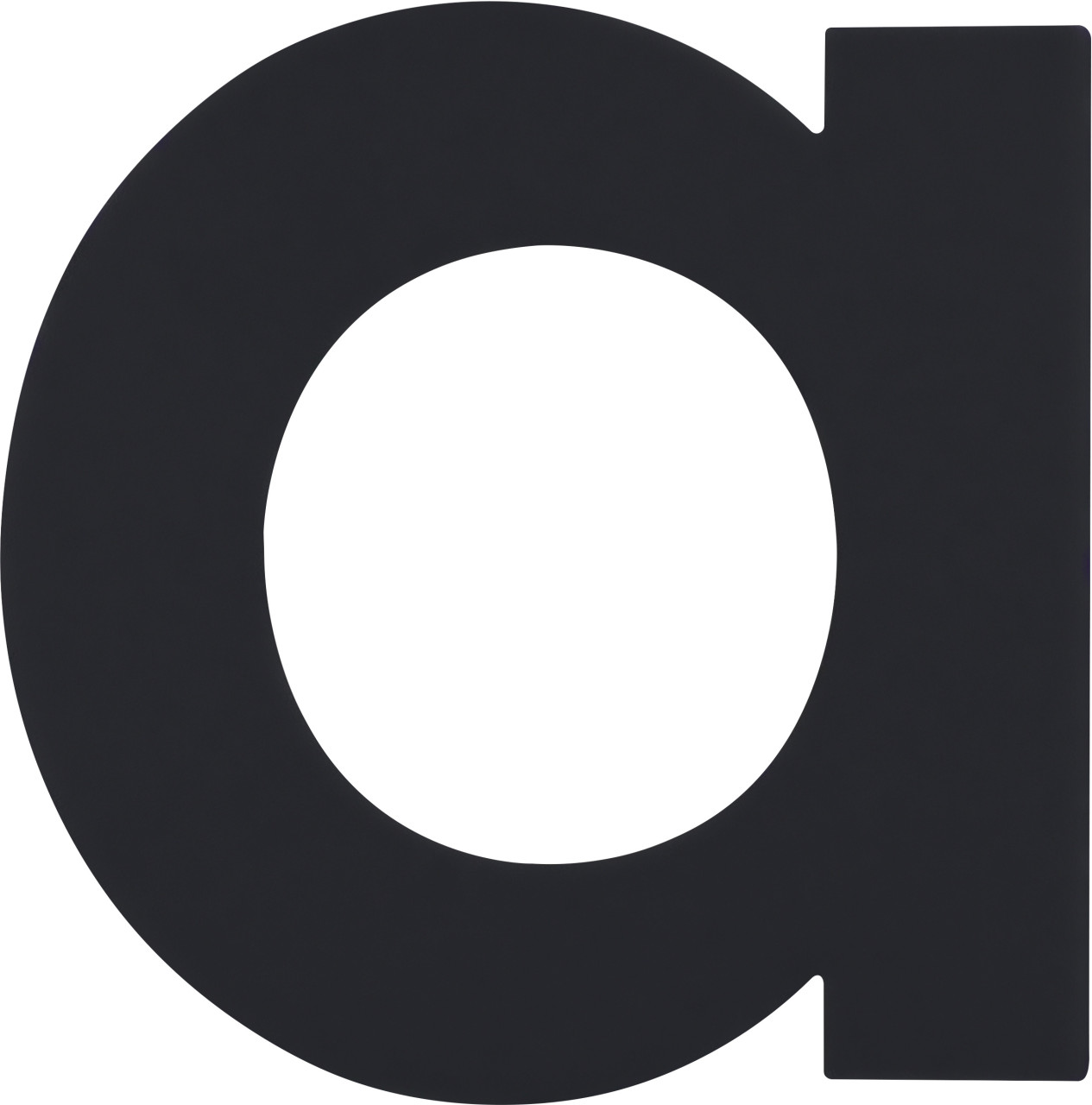 Alpertec Hausnummer Buchstabe a Edelstahl schwarz matt 9 x 9 cm