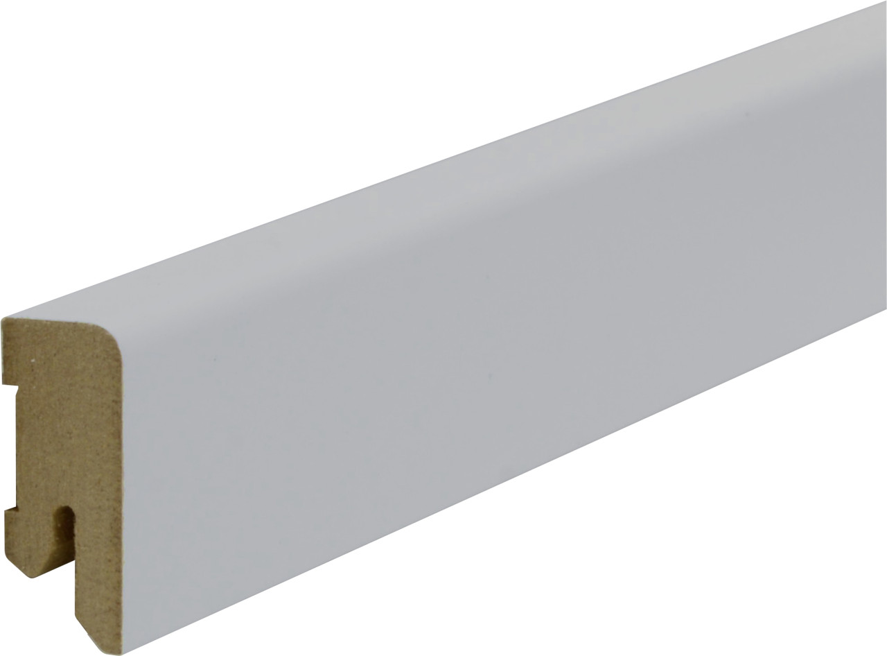 B.S. Bauprogramm Clip-Sockelleiste 250 cm 40 x 17 mm Bllütenweiß
