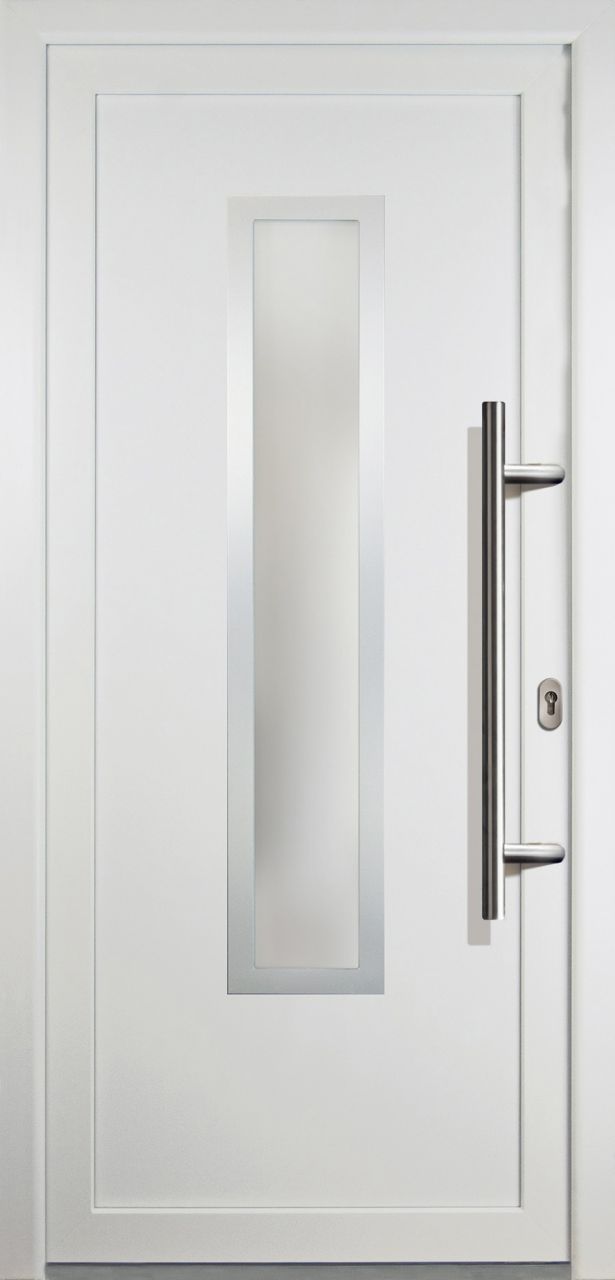 Meeth Haustür Signum Aluminium Modell 32 88 x 200 cm, DIN rechts, weiß