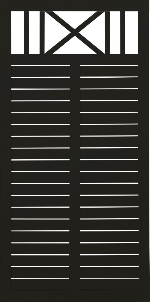 Plus Zaun Nostalgi 90 x 180 cm RAL 9005 Schwarz