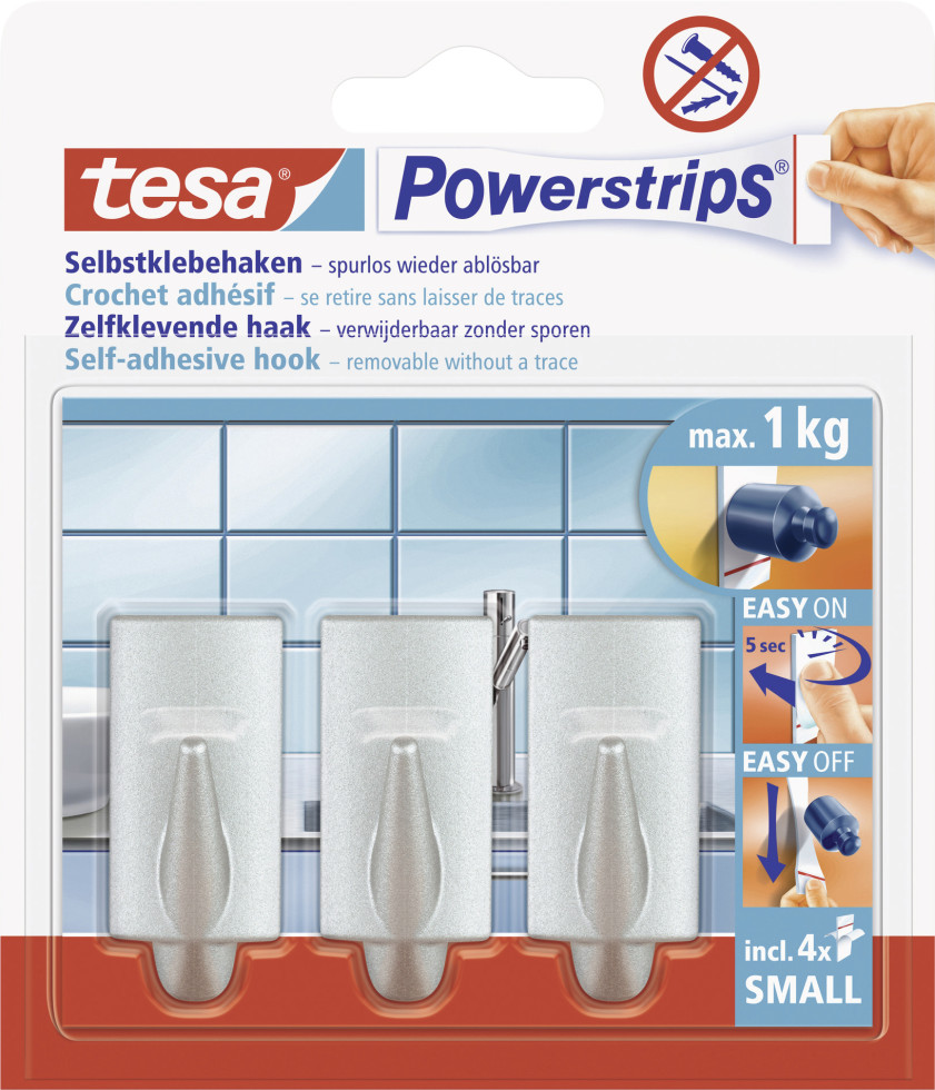 tesa Haken Powerstrip Small chrom