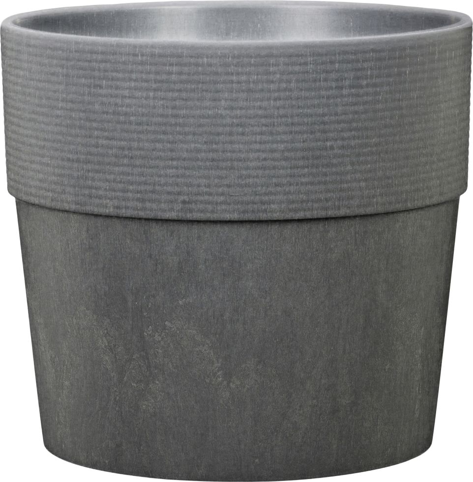 Scheurich Pflanzgefäß Groove Ø 28 x 26 cm anthrazit-carbon