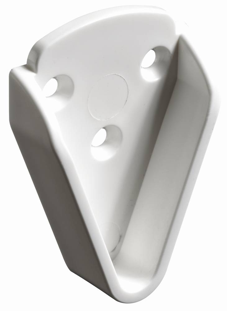 Hettich Schrankrohrlager Ø 25 mm Kusntstoff weiß, Keilform, 2 Stück