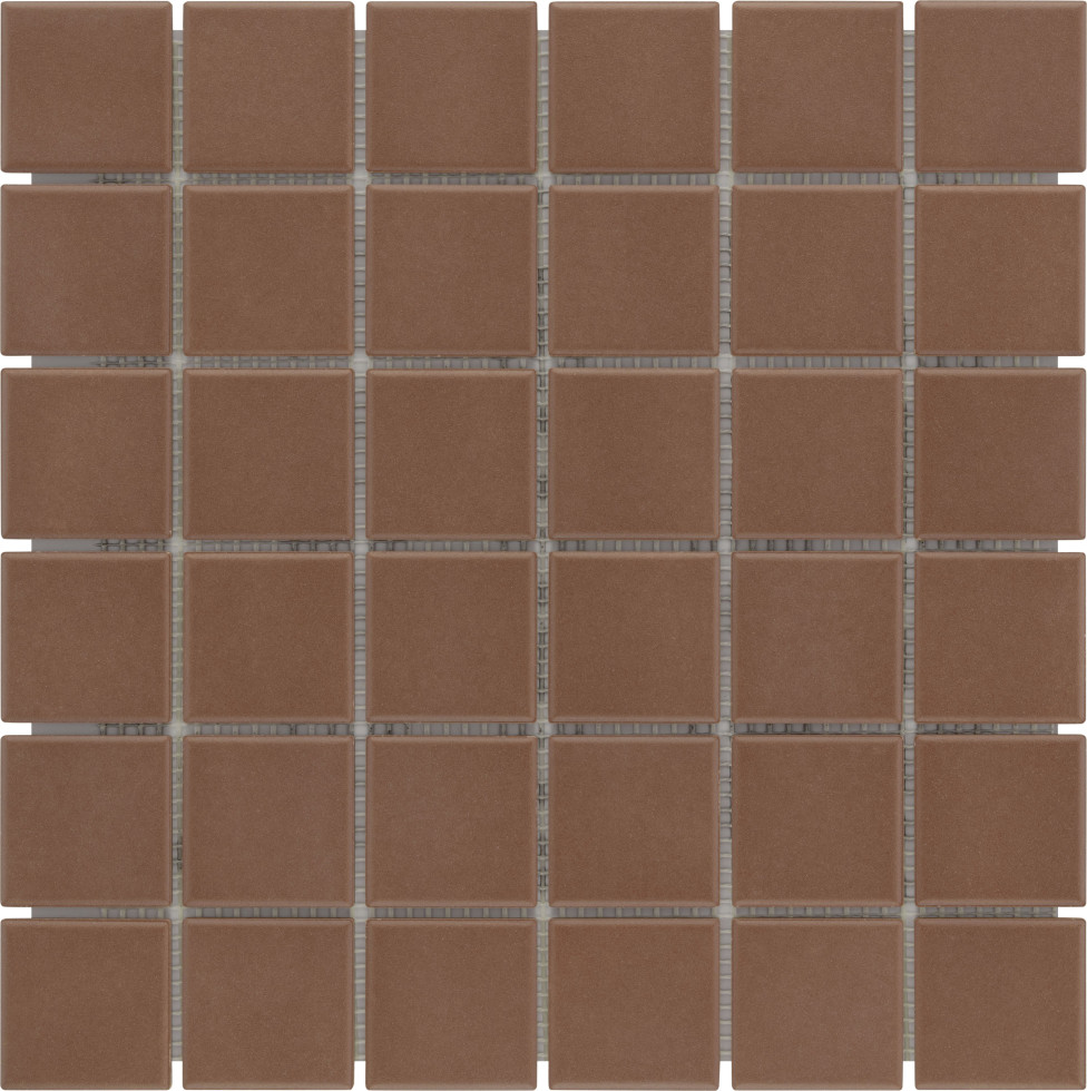 KNG Mosaikfliese rutschhemmend 29,7 x 29,7 cm dunkelrot unglasiert