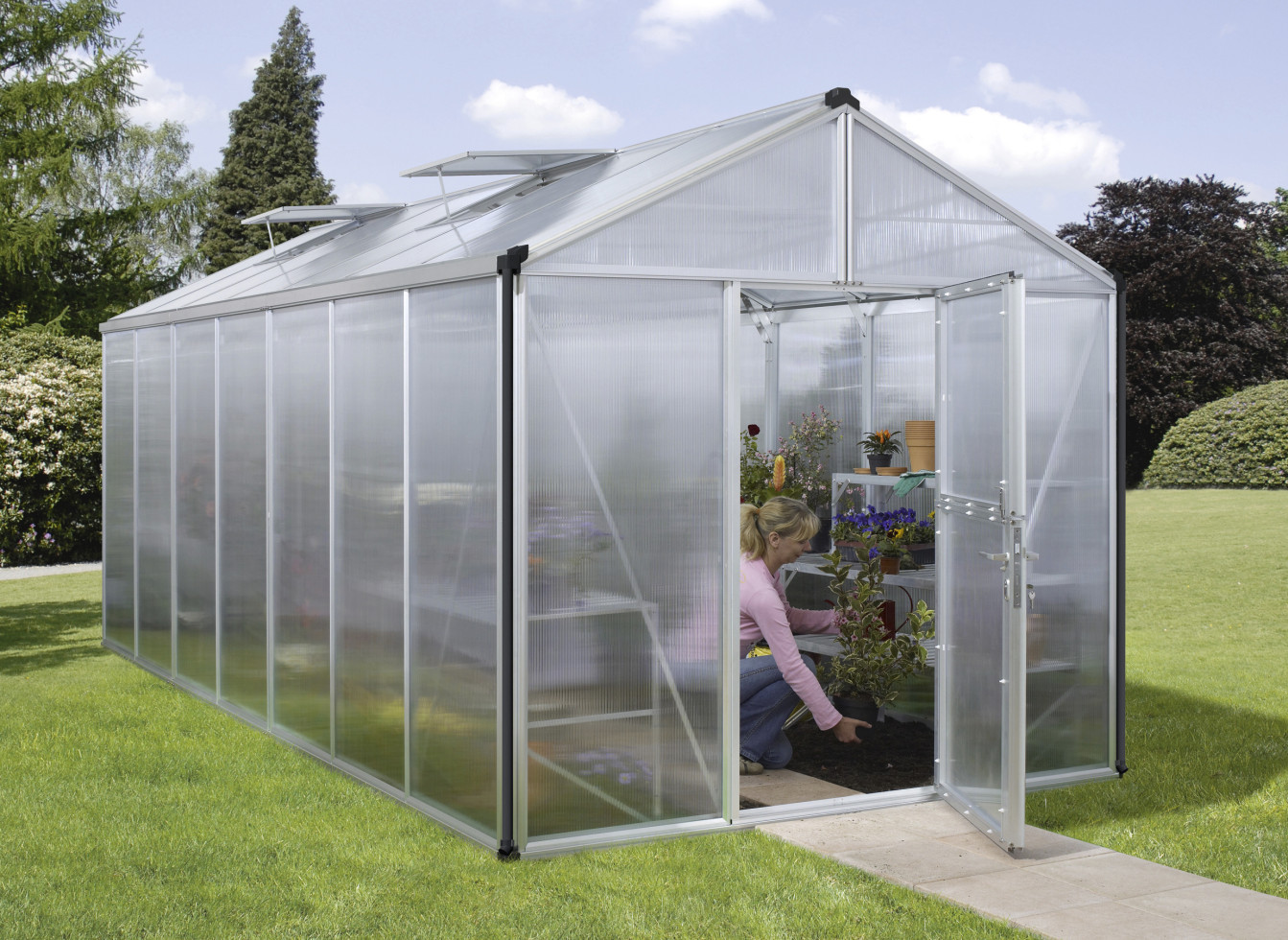 Vitavia Gewächshaus-Set Zeus 13800 HKP 16 mm alu 266 x 547 cm
