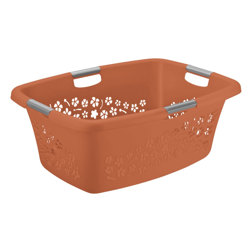 Rotho Wäschekorb Flowers 25 L coral clay