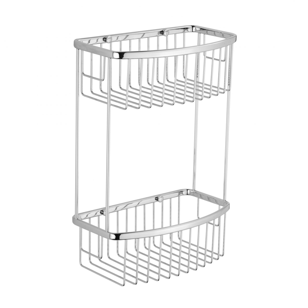 Primaster Duschkorb Tuna eckig Edelstahl 2 Ablagen chrom