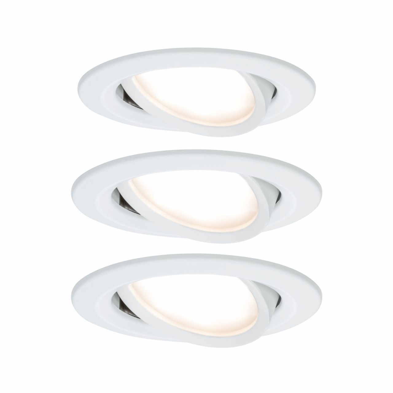 Paulmann LED Einbauleuchte Nova Coin 3er Set weiß 8,4 cm warmweiß